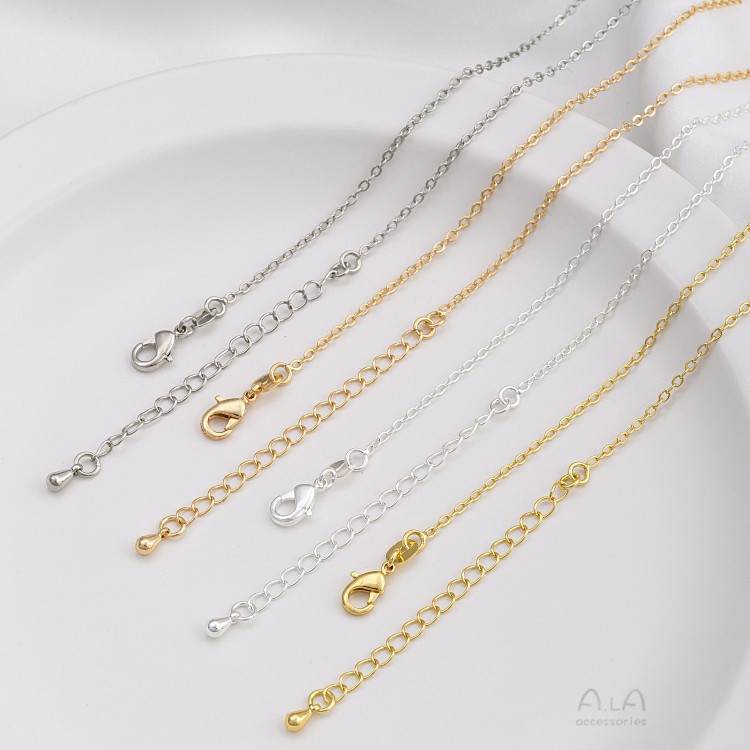 13g Weight Chain Jewelry Making Type 45+5cm Jewelry Making Size 14K Gold Plated Plating Material DIY Jewelry Accessories Classification 1 Piece Quantity Copper Material Solid Color Pattern Polished Finish Simple Style Style 1 Piece 45+5cm Copper 14K Gold Plated Solid Color Polished Chain 无