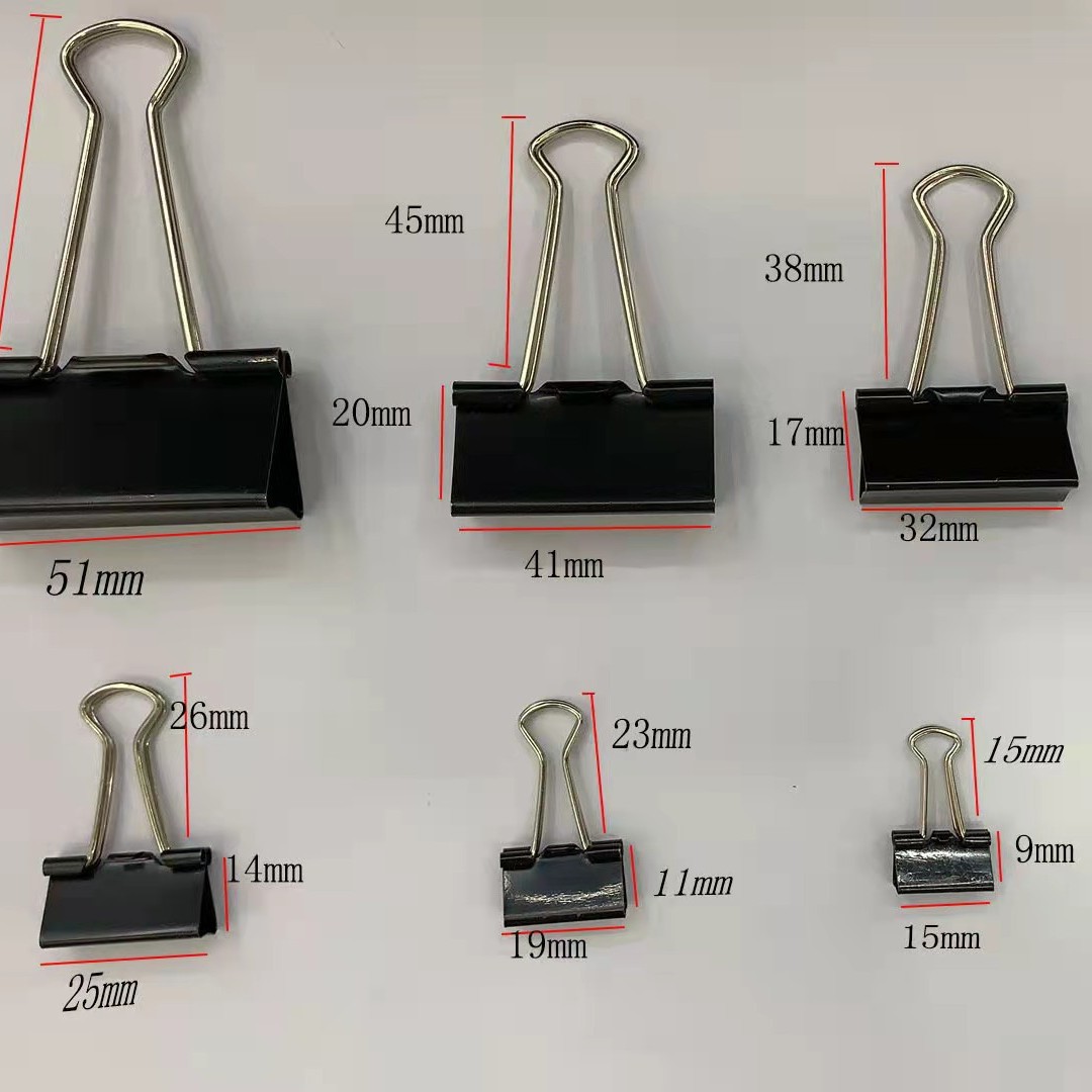 51 / 41 / 25 / 32 / 25 / 19 / 15mm abrazadera de cola de balboa carpeta de recibos negros