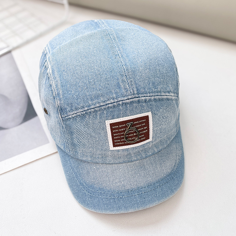 Gorra de béisbol de mezclilla lavada retro para niños, sombrero de hip-hop de ala corta de todo fósforo japonés, diseño de nicho, gorra de visera para hombres