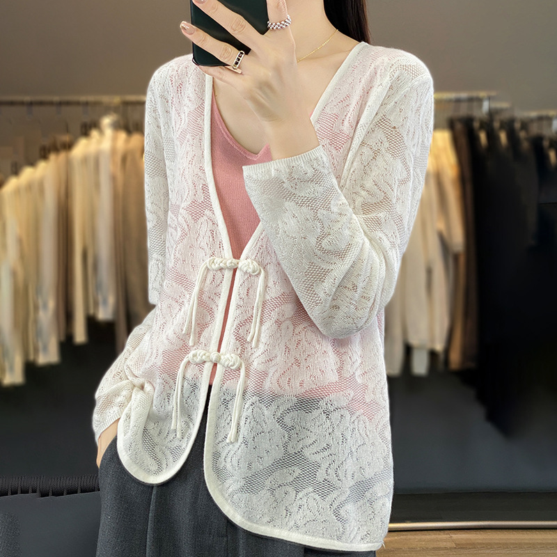 Knitted lace sweater