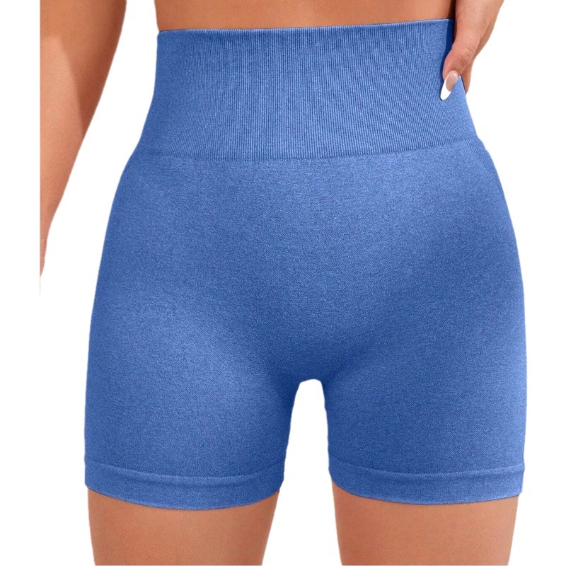 Nuevo transfronterizo europeo y americano sin costuras cintura alta cadera levantamiento de yoga pantalones cortos melocotón cadera apretado deportes fitness pantalones cortos de tres puntos para las mujeres