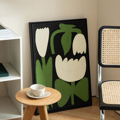 French INS-style floral fresh poster for living room decoration, console table entryway bedroom wall art manufacturer wholesale