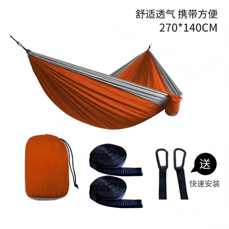 Fábrica directa hamaca de nylon paracaídas hamaca de tela de ocio columinar hamaca de campamento multicolor doble image 22