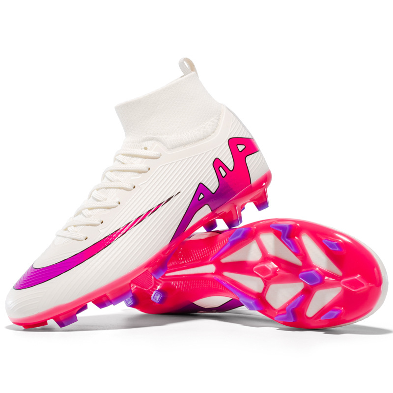 2025 nuevos zapatos de fútbol de clavos cortos de alto alcance para hombres y mujeres transfronterizos zapatos de entrenamiento deportivo juvenil de moda antideslizante