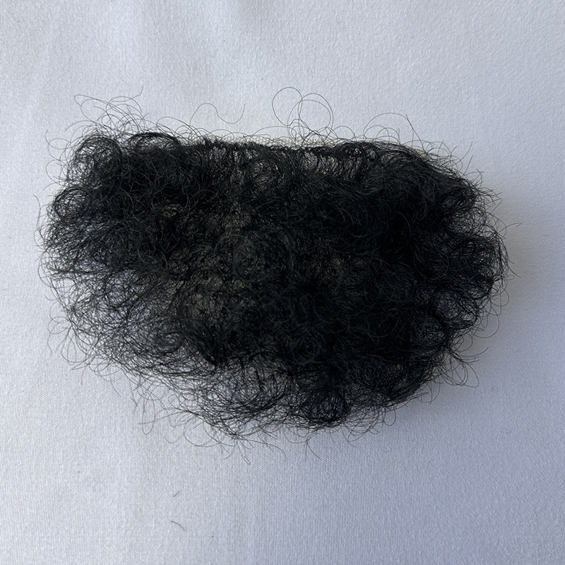 Factory supply fake pubic hair stickers for men and women silicone doll privates artificial body hair hand-woven lace mesh breathable hair stickers