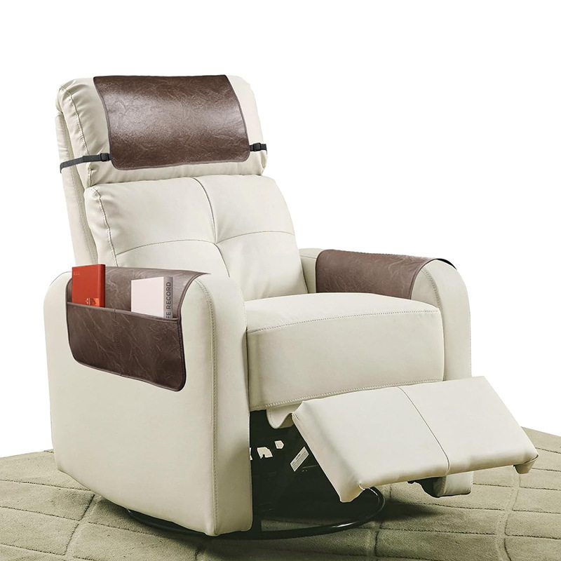 Sofa Headrest Protector With Armrest Storage Pocket Leather_voghion.com