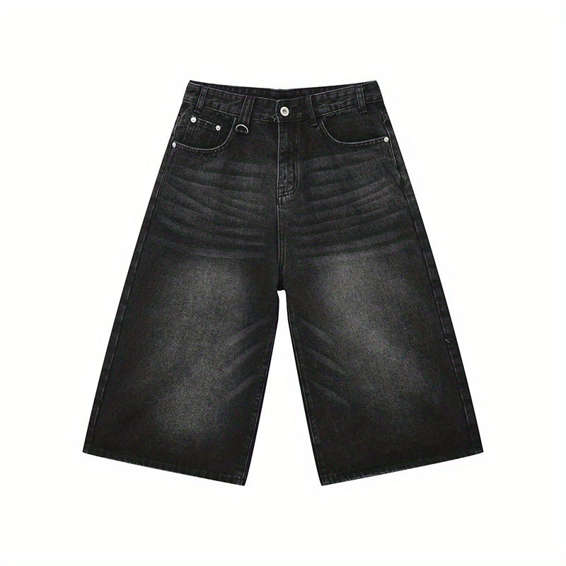 Японский набор, ретро джинсы для отдыха, trousers, свободный прямой крой