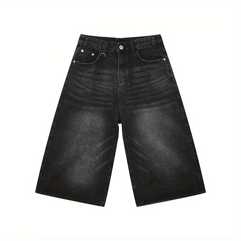 Японский набор, ретро джинсы для отдыха, trousers, свободный прямой крой