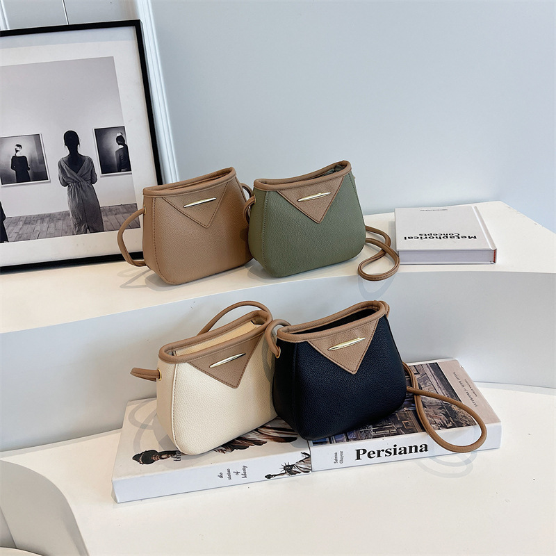 Damentasche neue Herbst vielseitige Umhängetasche mit einer Schulter und kontrastierender Schwiegermutter-Beuteltasche_voghion.com