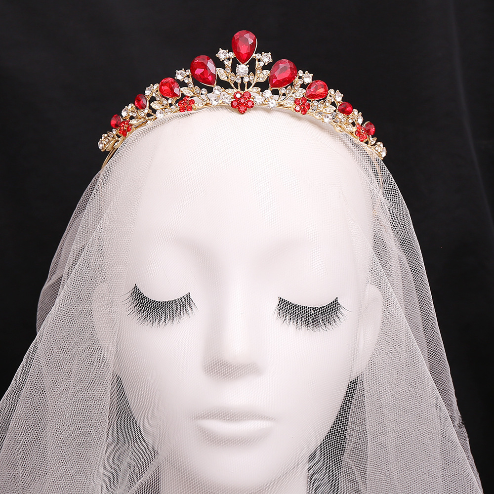 1 Piece Quantity Wedding, Party Occasion Elegant Shiny Leaf Crown Flower Alloy Rhinestone Crown