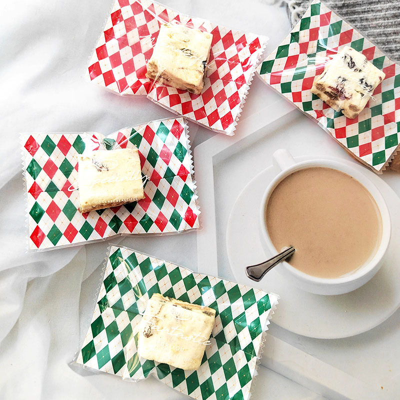 雪花酥包装袋机封袋曲奇饼干牛轧饼袋子加厚烘焙独立密封小点心袋
