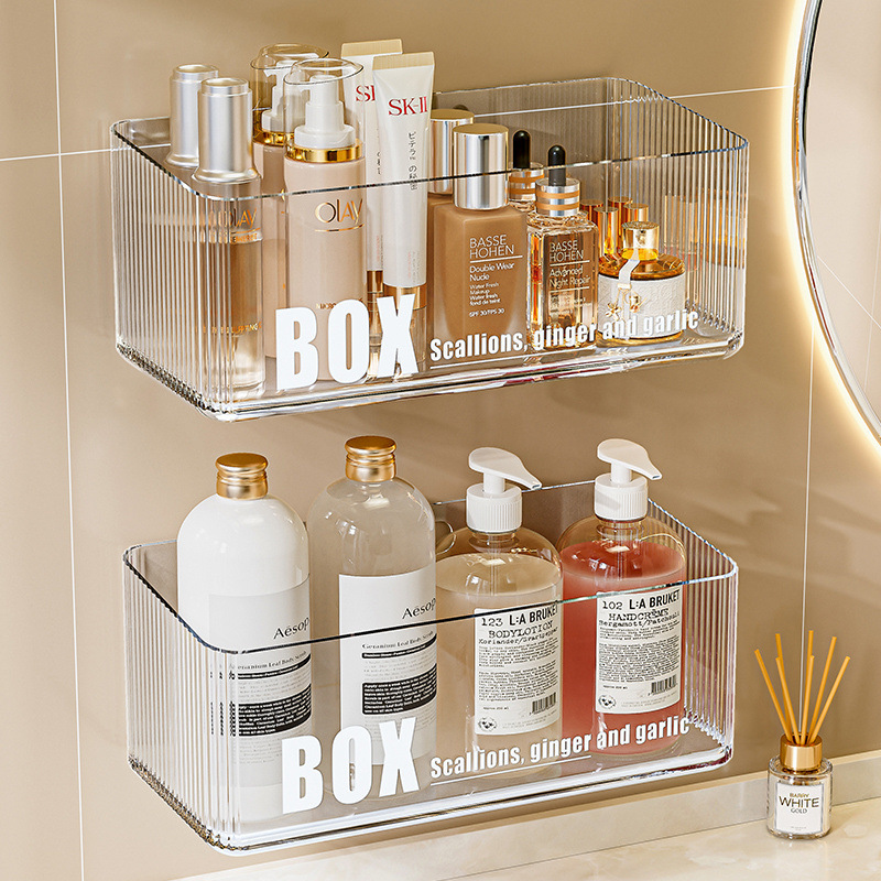 Bathroom Storage Rack Bathroom Toilet Washstand Wall Hanging Non-perforated Cosmetic Shower Gel Storage Rack