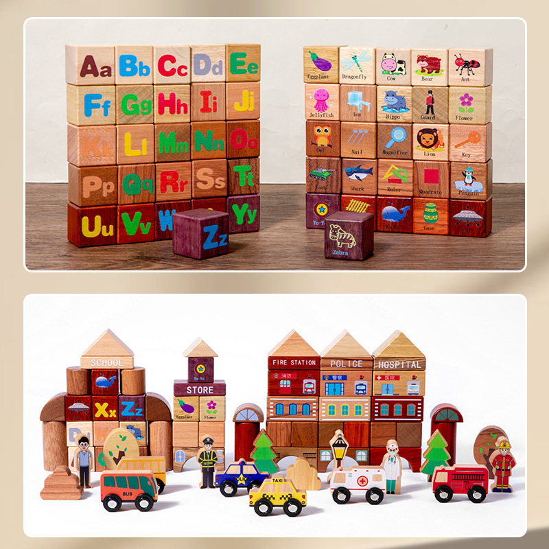 118 creativo tráfico urbano tema bloques de construcción digital animal letras cognición casual educación temprana juguetes educativos
