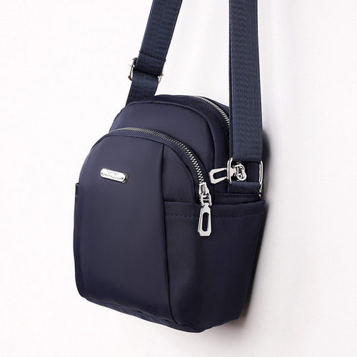 Light cloth bag, pure color, Korean new mini crossbody bag, women's small bag, Oxford cloth mobile phone bag, one-shoulder waterproof bag