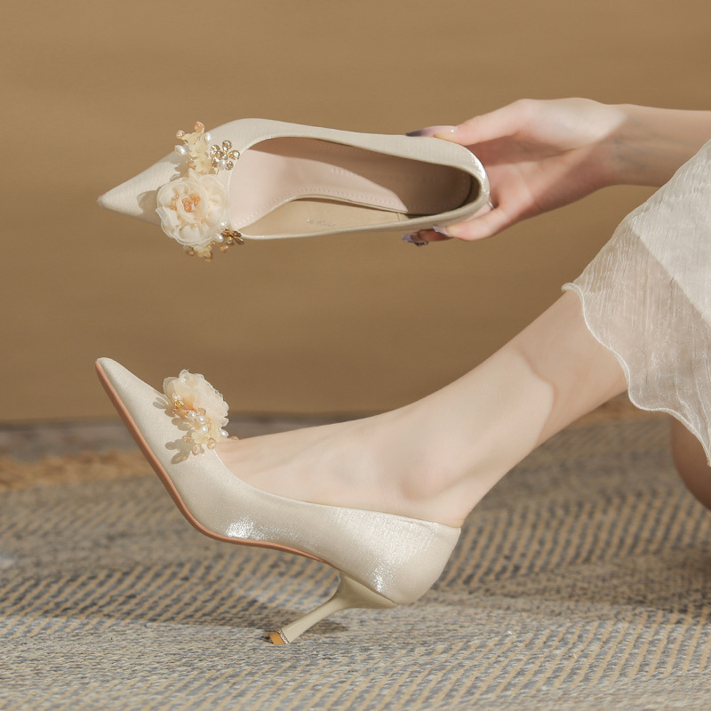 Classic Stilettos For Weddings, Versatile Pointed Toe High Heels_voghion.com