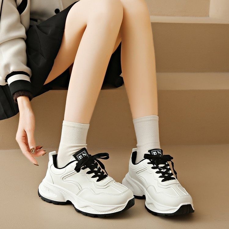 Popular Versatile Thick-soled Dad Shoes Women, Height-increasing For Petite Individuals, 2025 New Spring And Autumn_vogvips.com