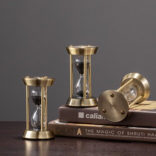 Children's Creative Metal Time Hourglass Office Decoration Ornament Mini 5-Minute Quicksand Bottle Manager
