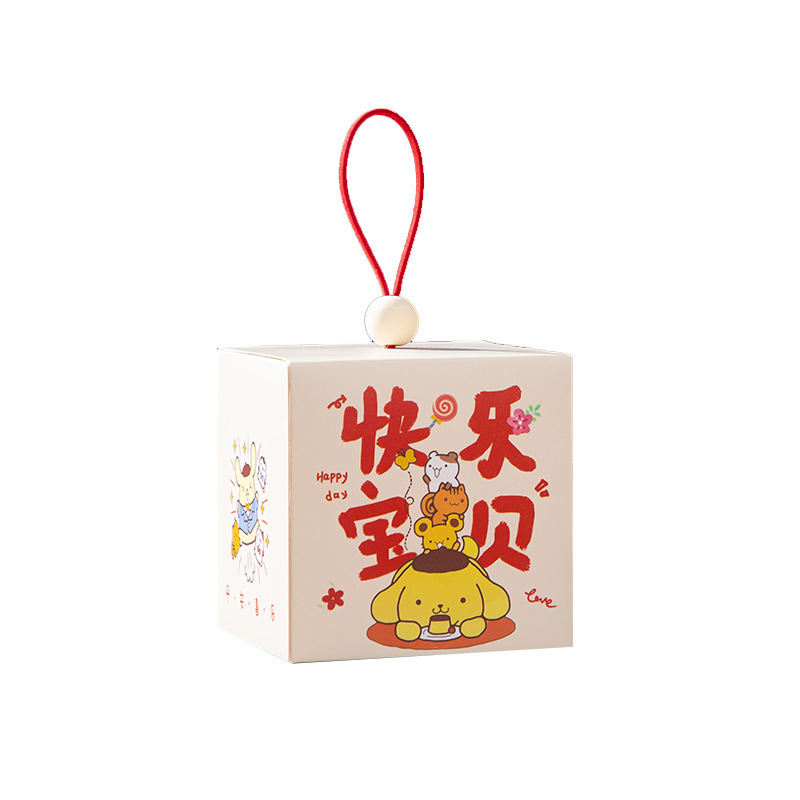 赤ちゃんの1歳満月キャンディボックス漫画誕生日キャンディギフトボックス子供の100日宴会コンパニオンギフトボックス空箱|undefined