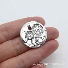 2.9g 25mmDIY饰品配件复古合金 齿轮钟挂件zakka批发厂家直销