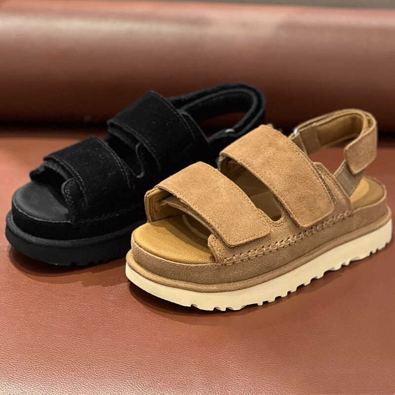 Damen Plattform Sandalen Mit Klettverschluss Und Riemchen_voghion.com