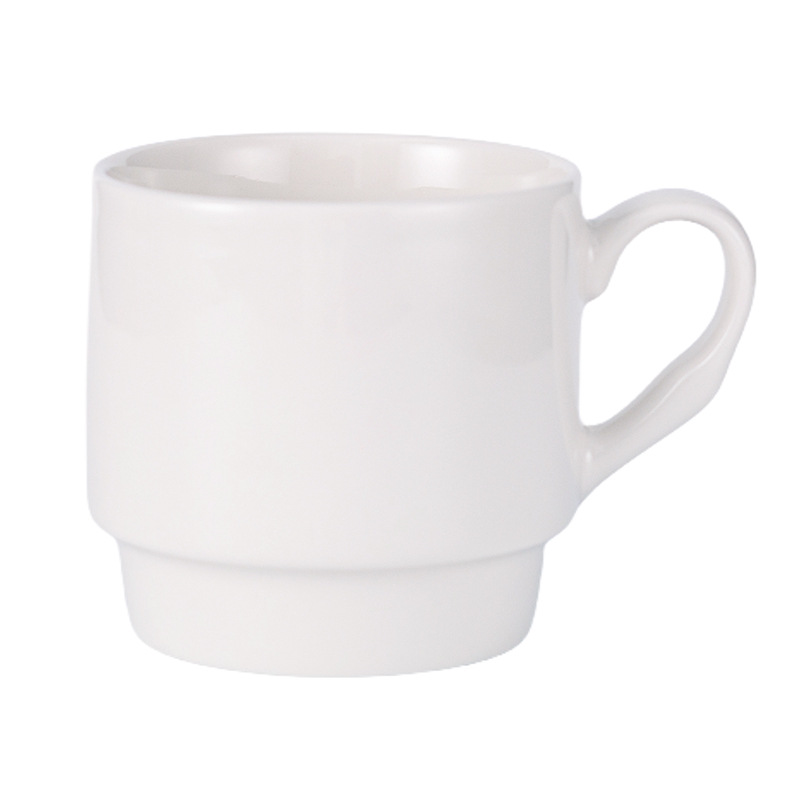 Transfronterizo de Amazon taza blanca taza de alto aspecto creativo Oficina taza de café pareja taza de agua Taza de cerámica