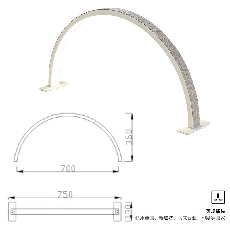 Nuevo medio mes de manicura lámpara LED protector de ojos manicura pestañas bordado lámpara de brillo de salón de belleza especial lámpara de horneado lámpara transfronteriza