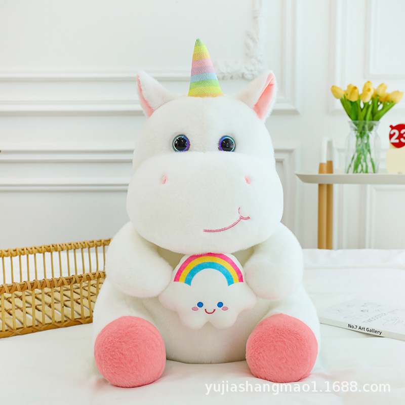 Rainbow friend toys gift. Stuffed doll for kids. Pink rainbow