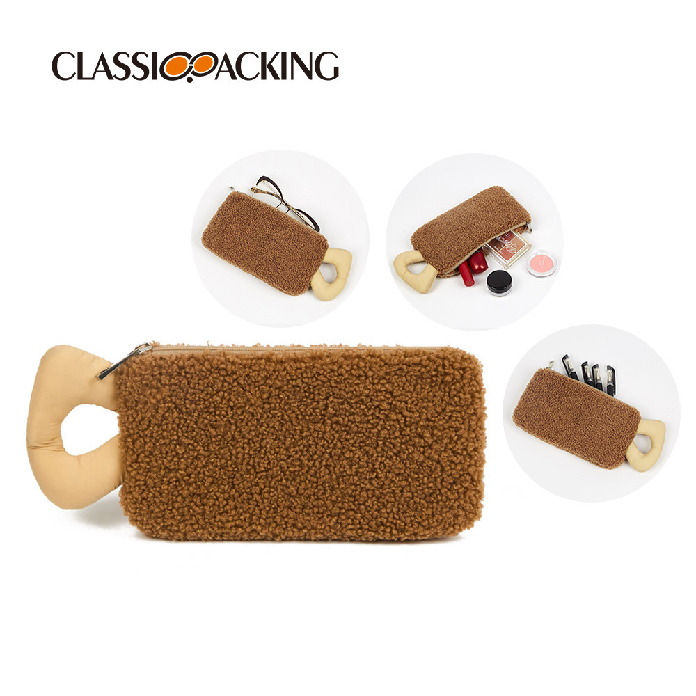 Monedero de diseño original, cargador de algodón, bolsa de felpa para teléfono móvil, bolsa de almacenamiento multifuncional para el cuidado de la piel, logotipo imprimible