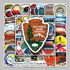 50張不重複國家公園圖標地標戶外旅行塗鴉行李箱防水裝飾可移貼紙