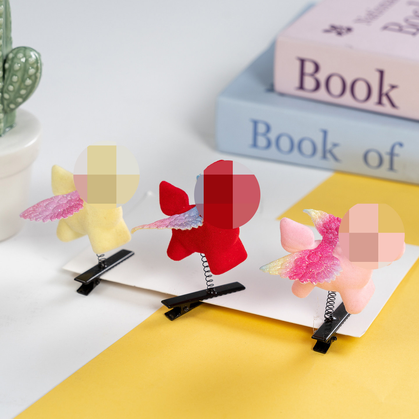 날개 달린 조랑말 머리핀 (색상 혼합 발송)