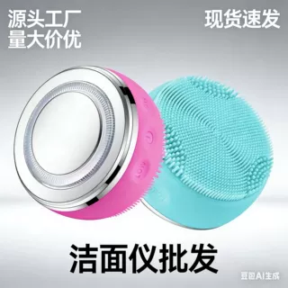 多功能电动硅胶洁面仪温热导入仪声波震动清洁毛孔洗脸刷源头工厂