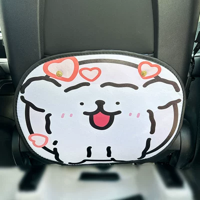 Line Puppy Anti-Kick Pad Universal Rear Seat Back Anti-Dirty Protective Pad Car Rear Seat Protective Pad Anti-Wear Pad (Chair back anti-kick pad) - white-love-puppy-anti-kick-pad-1-piece