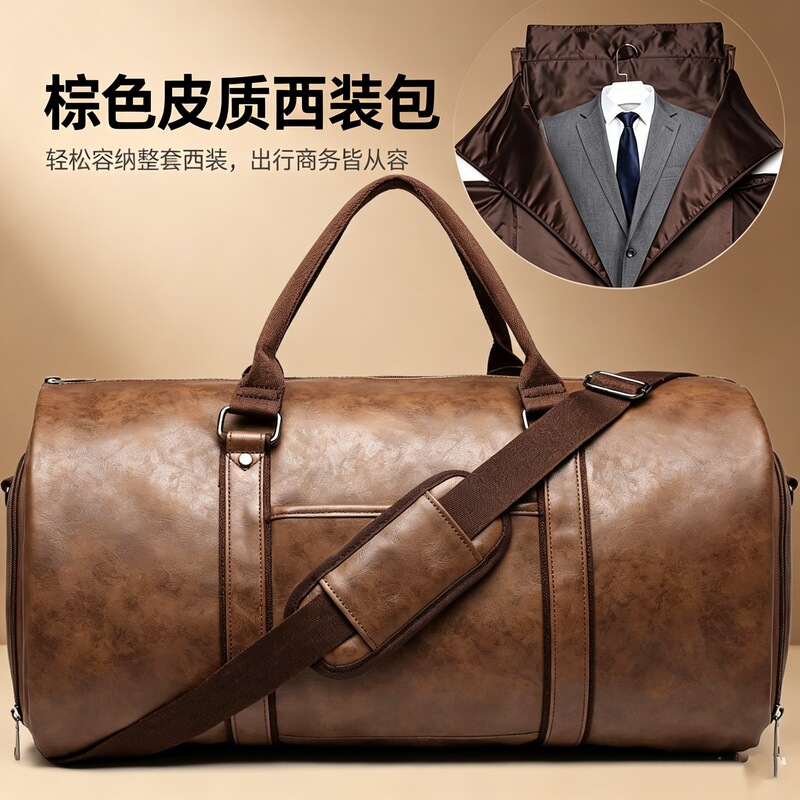 in stock dry leather travel bag carrying clothing bag leather clothing luggage bag convertible men's suit travel bag in stock dry leather travel bag carrying clothing bag leather clothing luggage bag convertible men's suit travel bag