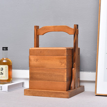 月餅實木提盒木質禮盒茶葉禮品盒中秋節點心包裝盒復古木頭盒子