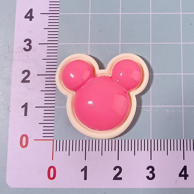 Nuevo dibujo animado trazado pequeño Mickey diy accesorios de resina tocado clips de cabello crema goma botones de zapatos materiales hechos a mano al por mayor