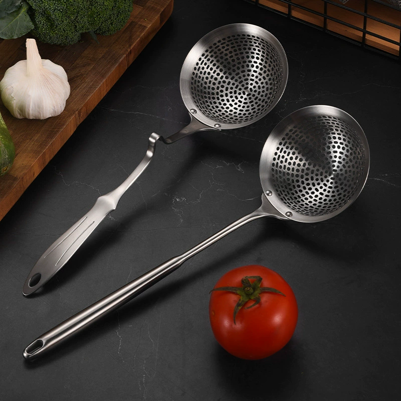Дуршлаг из нержавеющей стали 304 Настенный горячий горшок Дуршлаг Бытовой отель Пельмени Ложка для фильтрации Кухонная ложка для фильтрации