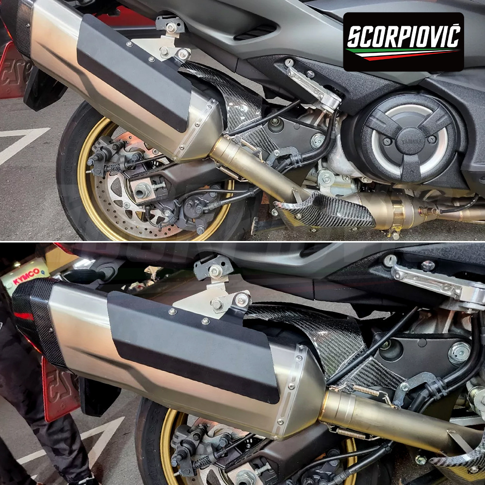 Motorcycle Scooter Tmax530 Tmax560 Full Exhaust Pipe with Dual Oxygen Ports Front Section 2017-2026