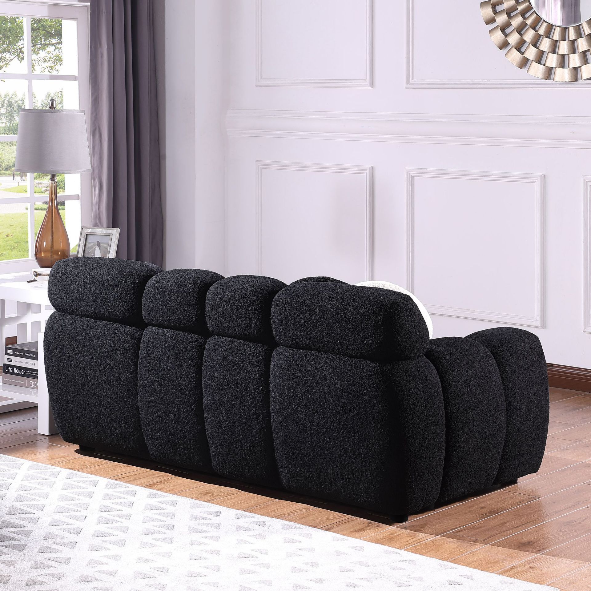 Sofá minimalista, tela, sala de estar para el hogar, piso, sofá de tela moderno, simple, grande y pequeño image 2