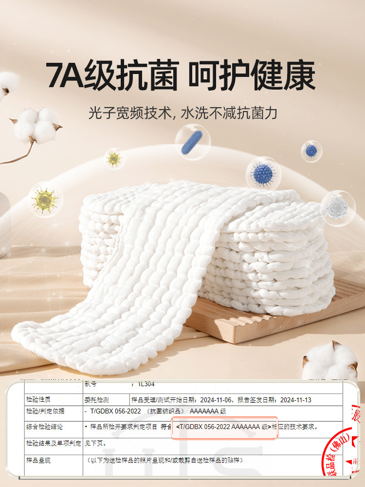 Baby Diaper Pure Cotton Newborn Washable Gauze Diaper Breathable Urine Meson Baby Anti-Red Butt Urine Ring 2