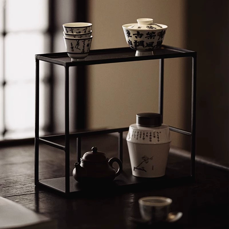Железная чайная подставка для чайных чашек подставка Богу подставка для кунг-фу чайная подставка для хранения многослойной столешницы