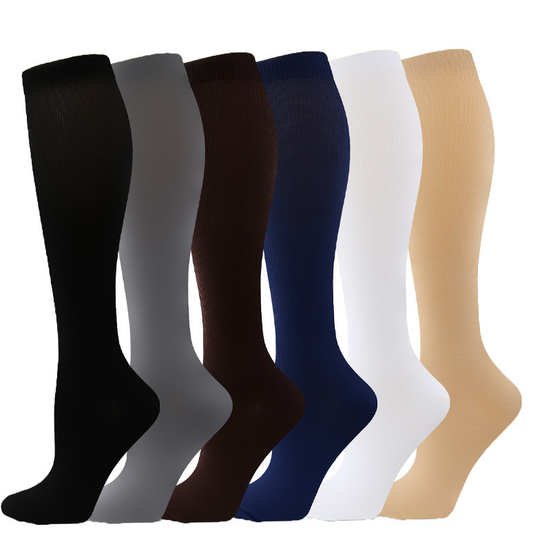 Cross-Border Amazon Elastic Socks Cycling Long Compression Socks Men and Women Calf Outdoor Fitness Running Sports Compression Socks