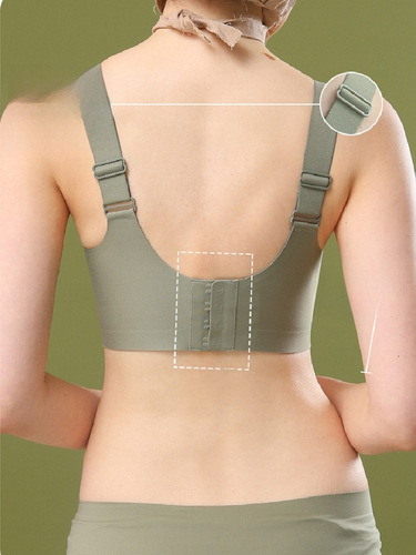 New seamless large size underwear for women with large breasts showing smaller breasts, thin anti-sagging breast reduction, no rims sports bra