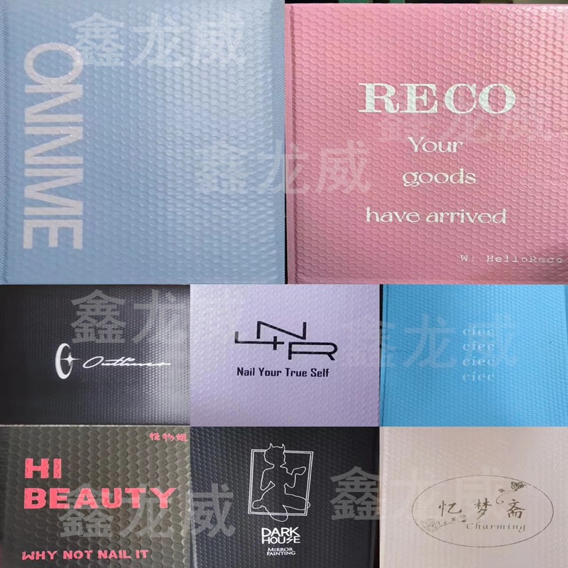 Co-extruido película bolsa de burbuja ropa engrosada expreso bolsa de embalaje color sobre bolsa de espuma a prueba de golpes bolsa de burbuja de espuma de PE