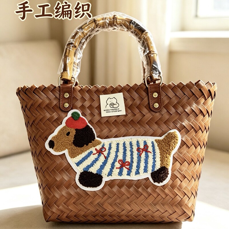 Hand-Woven Bamboo Bags in Various Styles, Souvenirs for Women, Hand-Held Shoulder Bags, Same Style as on Xiaohongshu, Wholesale Hand-Woven Bamboo Bags in Various Styles, Souvenirs for Women, Hand-Held Shoulder Bags, Same Style as on Xiaohongshu, Wholesale