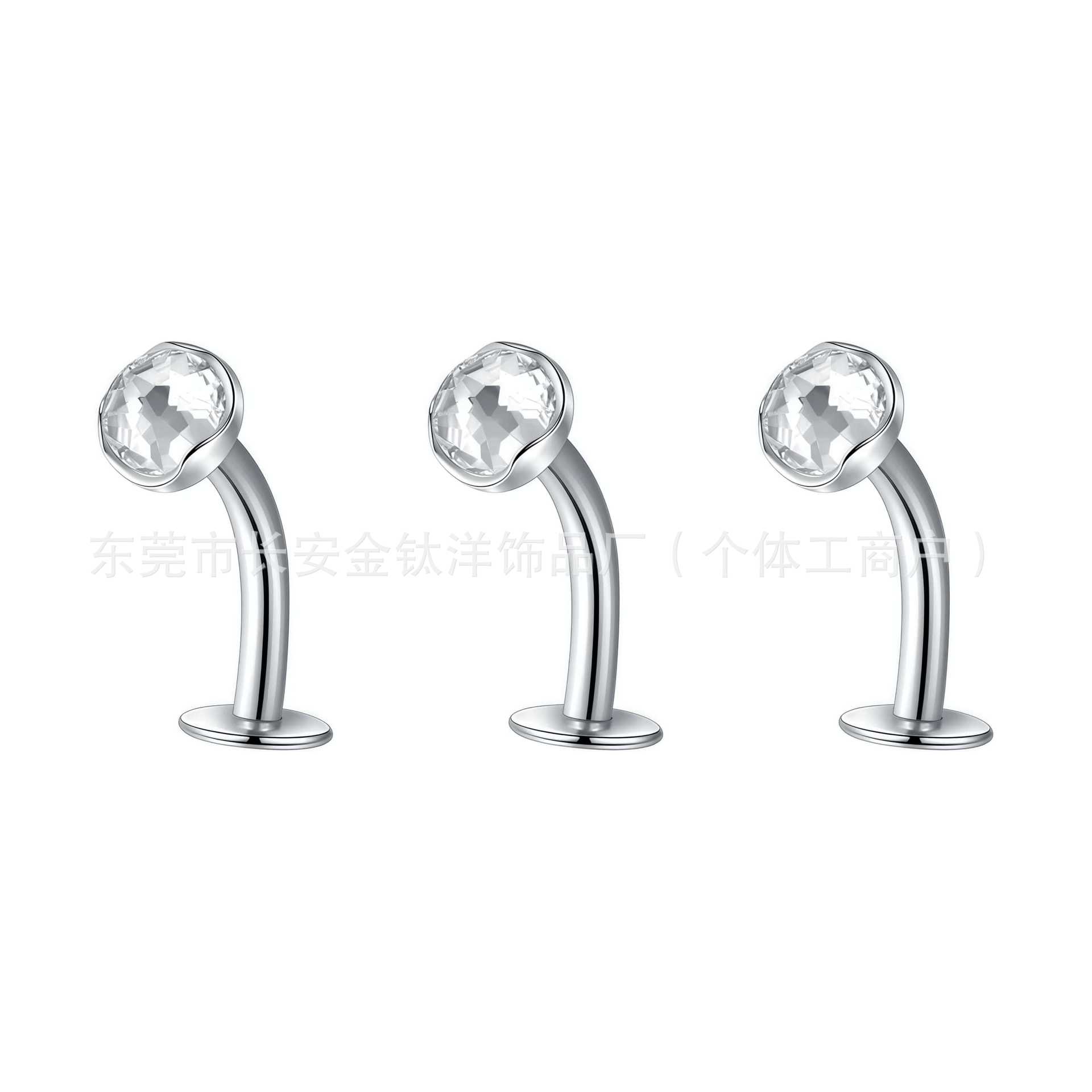 Labret piercing jewelry detail image
