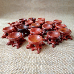 水晶球底座核桃座實木質擺件紅木工藝品葫蘆底座木托球座批發