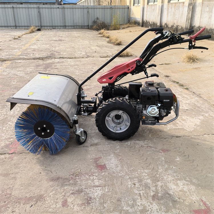 1米滚刷式扫雪机 全齿轮冬季除雪机 手推式物业清雪机