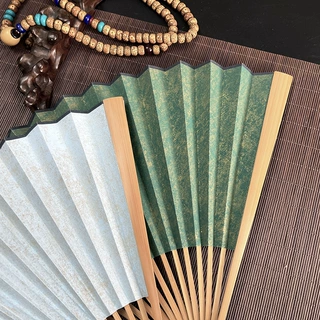 789/9.5寸水磨玉竹空白彩色洒金撒金宣纸折扇文玩扇古风汉服扇子
