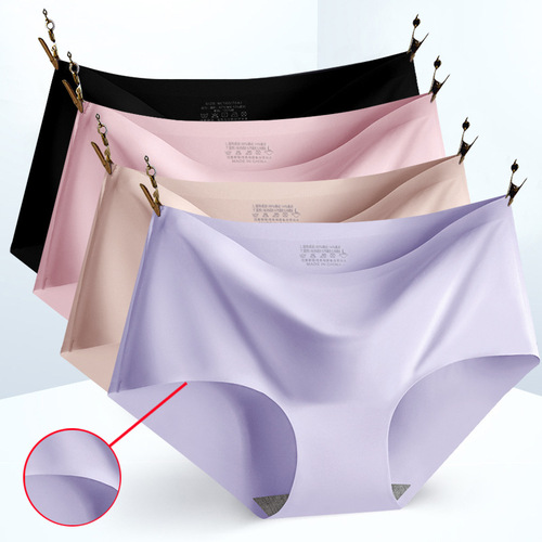 Massive quantity of seamless nylon underwear women's factory wholesale cross-border e-commerce hot selling high elastic edgeless briefs