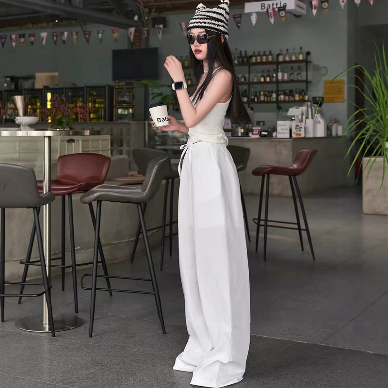 No returns or exchanges【50%麻+50%棉】white linen wide-leg pants No returns or exchanges【50%麻+50%棉】white linen wide-leg pants